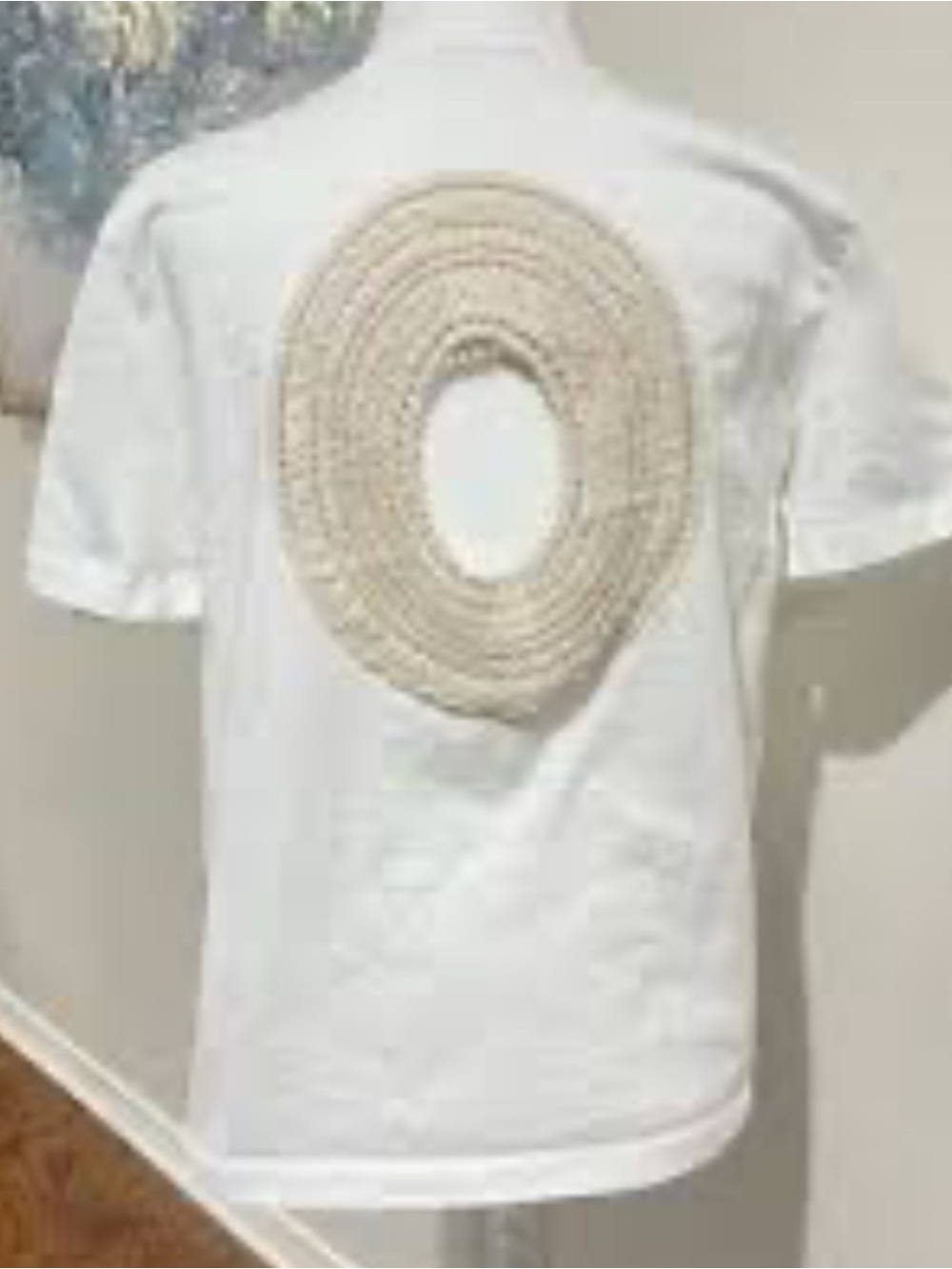 NWOT ZARA Crochet Open Back Tee